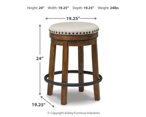 Valebeck - Brown / Black - UPH Swivel Stool