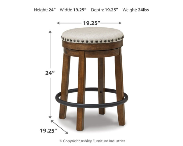 Valebeck - Brown / Black - UPH Swivel Stool