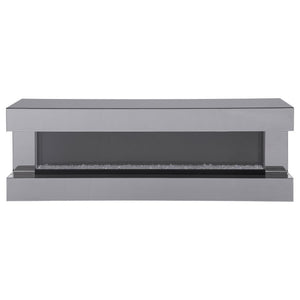 Vallerie - TV Stand With Visual Flame Box - Gray
