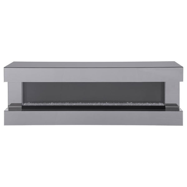 Vallerie - TV Stand With Visual Flame Box - Gray