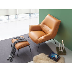 Jabel - Accent Chair & Ottoman - Sandstone