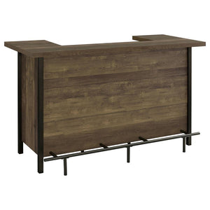 Create a home bar in your modern farmhouse home with this rustic bar unit. Perfect for entertaining