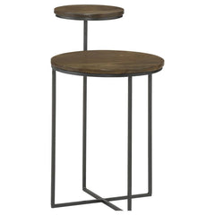 Compact and stylish, this multi-tiered accent table is the perfect solution for small spaces. Designed with two round mango wood surfaces, this table provides a functional yet artistic display for dÃ©cor, books, or a small lamp. The eco-friendly solid woo