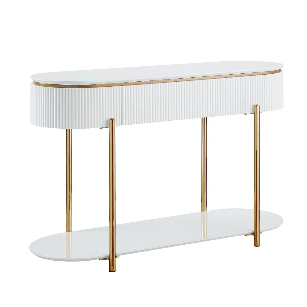 High Gloss FinishMetal LegsStorage InlcudedOval & Round Style