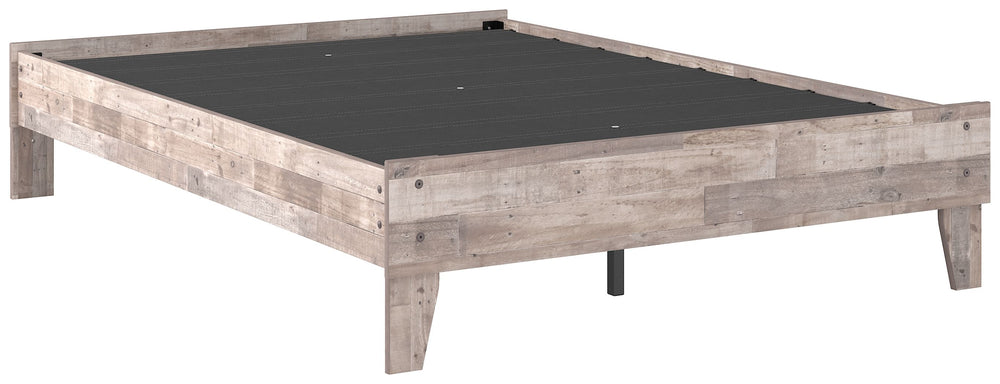 Part beach chic, part urban hip, this full platform bed is everything you dreamed of, at a comfortably cool price. The butcher block whitewash finish over replicated pine grain lends a richly relaxed aesthetic that suits your sensibility. What an easy-bre