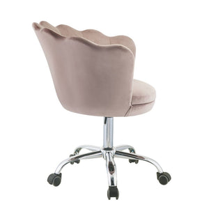  Armless Office Chair w/Swivel (360 Degrees) â€¢ Adjustable Height () â€¢ Padded SEAT & BACK: Velvet () â€¢ â€¢ Bucket Backrest (Inside Channeled Tufted) â€¢ Armless â€¢ Inner Frame: Wood