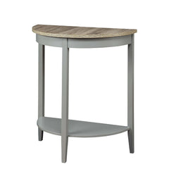 Give a touch of Transitional modish scheme to your home with this Justino console table. With its simple design, you can place it beside your entry doorway to add a welcoming sensation. Featuring a lower display shelf & wood grain pattern top this piece f