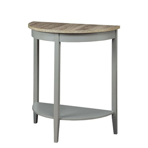 Give a touch of Transitional modish scheme to your home with this Justino console table. With its simple design, you can place it beside your entry doorway to add a welcoming sensation. Featuring a lower display shelf & wood grain pattern top this piece f