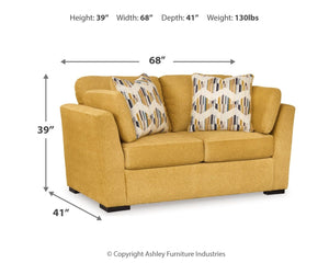  it adds a fashion-forward pop of color to your living room. Velvet-like upholstery and matching bolster pillows keep comfort at to
