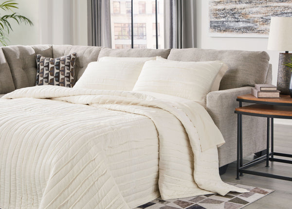  this sleeper sectional with chaise invites you to say hello to approachable