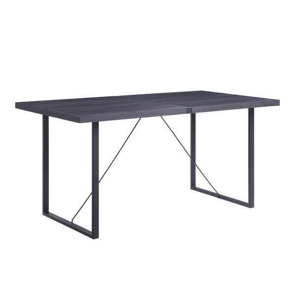 KD Rectangular Dining Table Table Top Thickness: 40mm<br/><br/><b>Product Features</b><ul><li>Case: 1Pc/1Ctn</li><li>Style: Industrial</li><li>Materials: Composite Wood, Metal, Vemeer(Melamine)</li></ul><br/>
