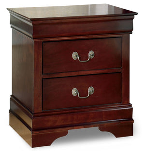 This nightstand is the epitome of traditional decor. Its Louis Philippe-style moulding dates back to the mid-19th century, when furnishings were lavish yet somewhat simple. A deep finish brings warmth and elegance into the space.<br><br><b>Additional Dime