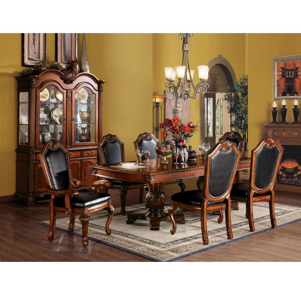 Chateau De Ville - Side Chair (Set of 2) - Black PU & Cherry