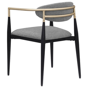 Alexis - Fabric Upholstered Dining Arm Chair (Set of 2) - Gray