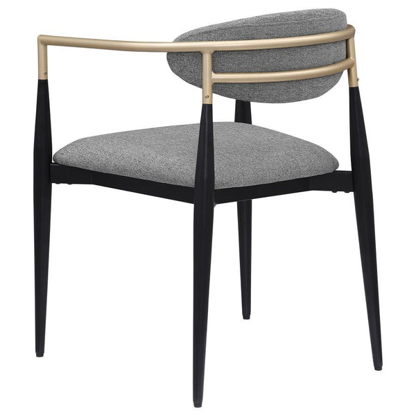 Alexis - Fabric Upholstered Dining Arm Chair (Set of 2) - Gray