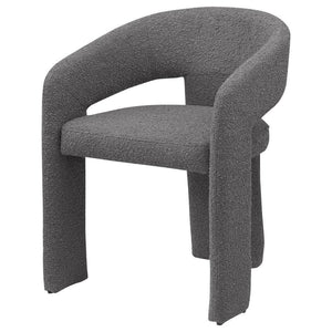 Eudora - Boucle Upholstered Dining Arm Chair (Set of 2) - Gray