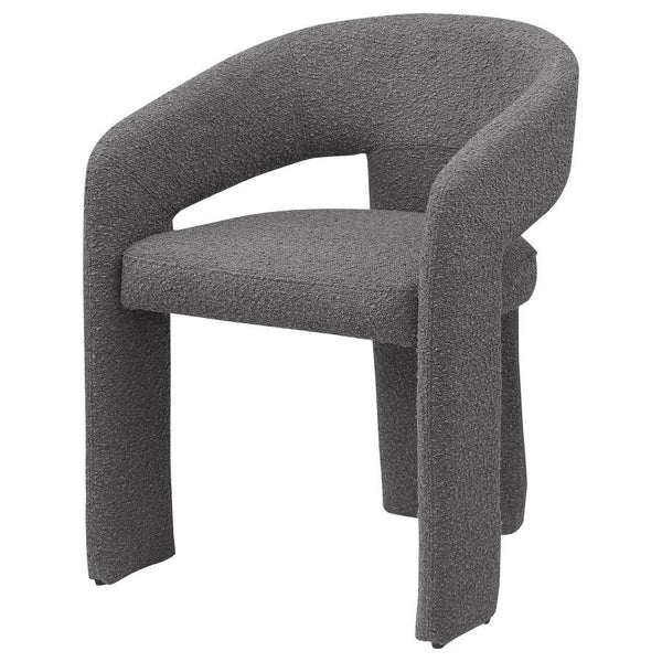Eudora - Boucle Upholstered Dining Arm Chair (Set of 2) - Gray
