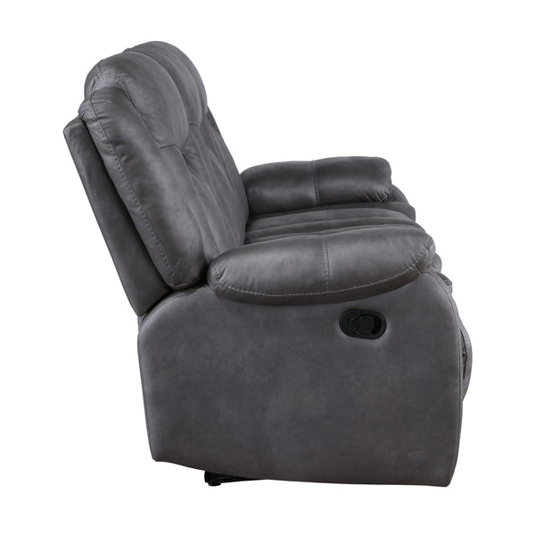  this couch mimics the luxurious look of leather without the higher price