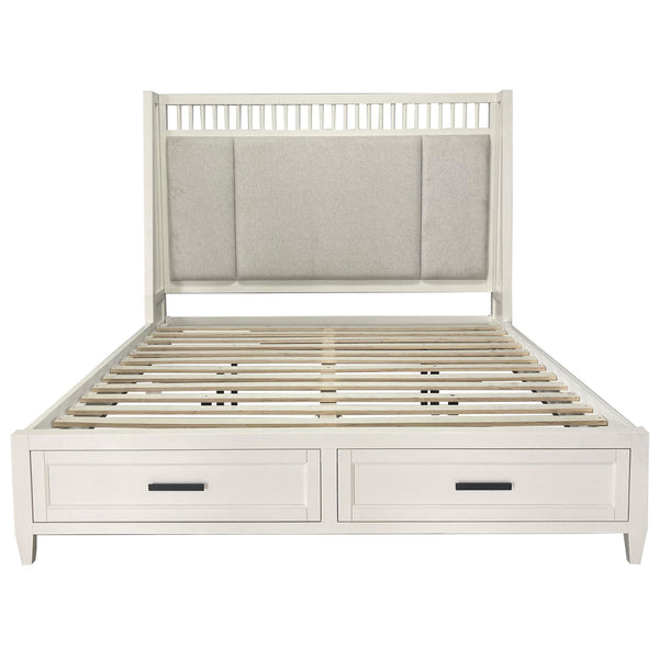 Americana Modern - Bedroom Queen Shelter Bed 2 Nightstands And Dresser With Mirror - Cotton