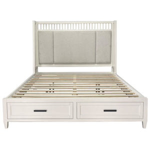 Americana Modern - Bedroom Queen Shelter Bed 2 Nightstands Dresser With Mirror And Chest - Cotton