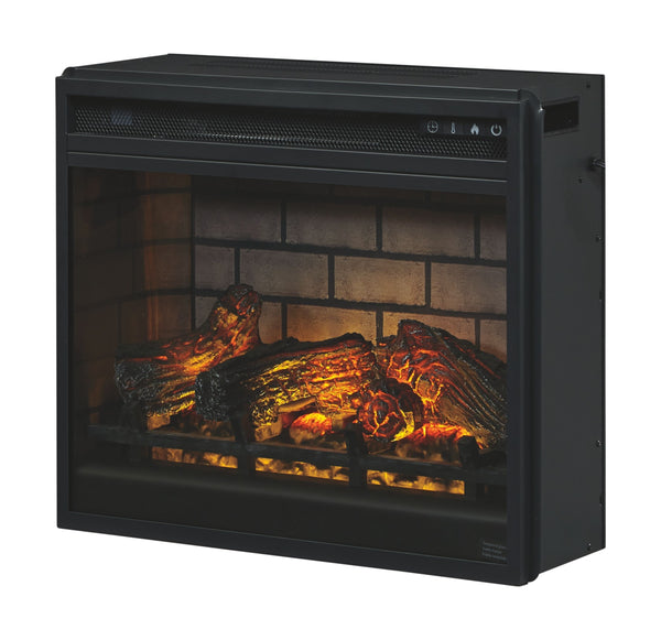 Starmore - Brown / Gunmetal - 4 Pc. - Entertainment Center - 70" TV Stand with Faux Firebrick Fireplace Insert