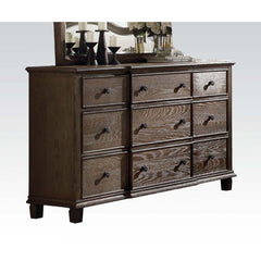 9 Drw Drawer: GLIDE Side Metal (Ball Bearing), DT French Front & English Back, Felt-Lined Top Drawer Top 3 Drawers Size: Small Left/Right 14-" x 13-" x 6-", Large Center 20-" x 13-" x 6-" (350 x 341 x 154 / 502 x 341 x 154mm) Bottom 6 Drawers Size: Small 