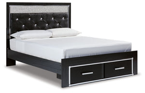 Kaydell - Black - Queen Uph Storage Bed - 6 Pc. - Dresser