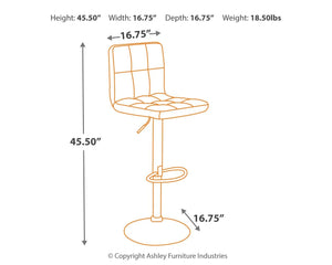 Bellatier - Black / Chrome Finish - Tall UPH Swivel Barstool(Set of 2)