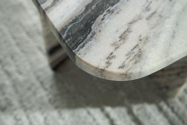 Baretton - Black / White / Taupe - 18" Accent Cocktail Table
