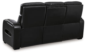 Boyington - Black - Power Reclining Sofa With Adj Headrest