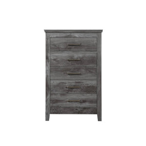 5 Drw Drawer: GLIDE) Undermount Center Metal (1/2 Ext.), DOVETAIL) English, INSIDE) Veneer Lined, Safety Stop Included, Manual-Close, Hardware: Single Pull-Handle<br/><br/><b>Product Features</b><ul><li>Case: 1Pc/1Ctn</li><li>Finish: Rustic Gray Oak</li><
