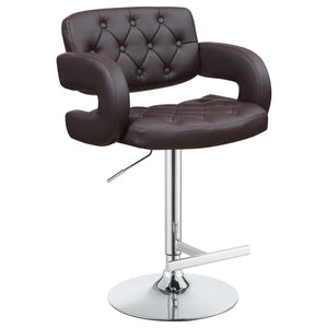 Brandi - Adjustable Bar Stool - Chrome And Brown