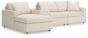 Looking cool and contemporary is great. But when it comes down to it, youâ€™re all about low-maintenance lounging. With the performance fabric on this sectional with chaise, cleaning spills is a breeze. Its customizable modular design caters to your ever-