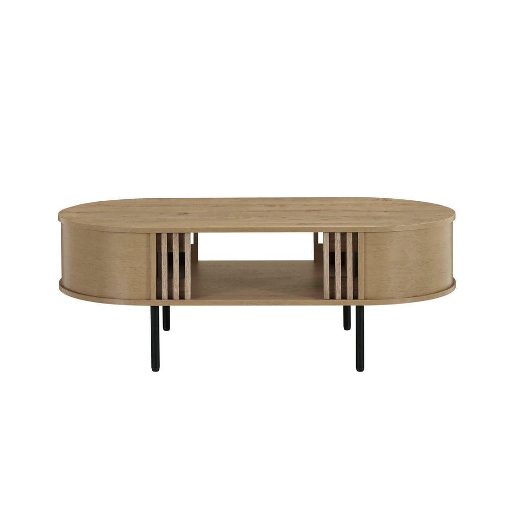 Discover the perfect blend of style and functionality with the Brax Coffee Table/Cocktail Table in Natural Beige. This sleek and sustainable table is constructed from manufactured wood covered in durable, environmentally friendly decorative laminate. The 