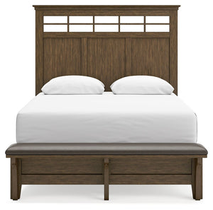 Shawbeck - Medium Brown - Queen Panel Bed