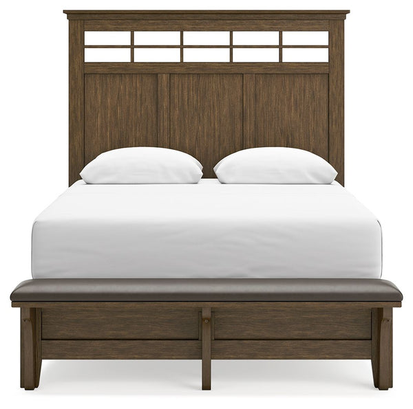 Shawbeck - Medium Brown - Queen Panel Bed