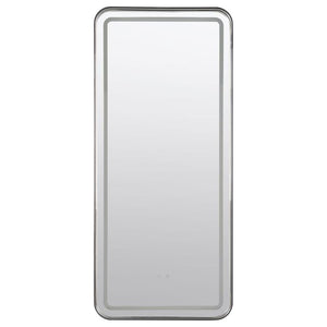 Glendora - Led Standing Mirror With Bluetooth Speaker - Black