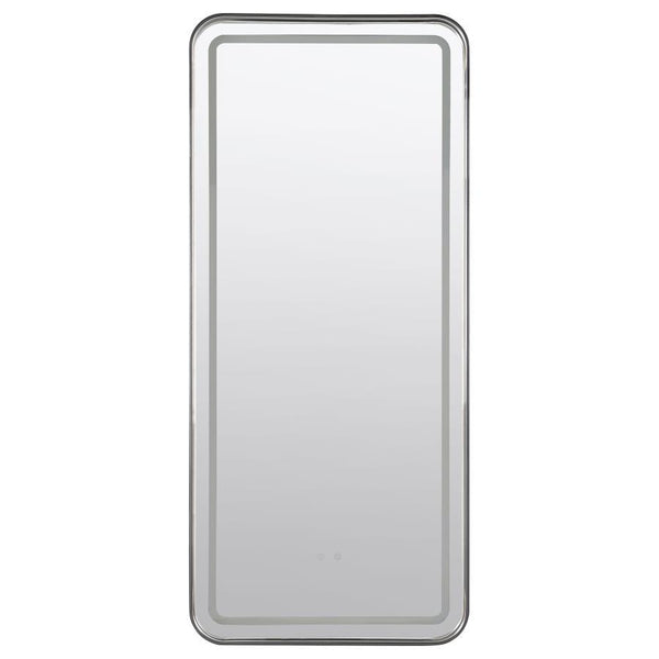 Glendora - Led Standing Mirror With Bluetooth Speaker - Black