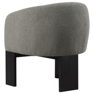 Valdez - Boucle Upholstered Barrel Back Accent Chair - Brown