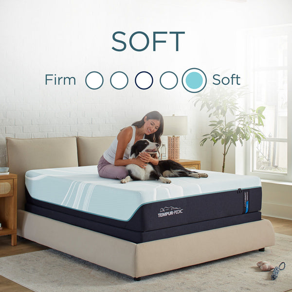 The TEMPUR-LuxeAdapt soft mattress delivers exceptional pressure relief and support with a 5-zone Ergonomic Support Layer plus layers of ventilated TEMPUR-Material and Advanced Relief Material. It's designed to relieve pressure points and support your spi