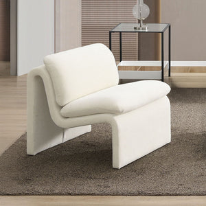 Step into a world of elegance with the Jaeda sofa collection, featuring luxurious ivory and green boucle fabric. Its full foam cushions and sturdy wooden inner frame promise unmatched comfort and durability. The tight seat and back cushions maintain a sle