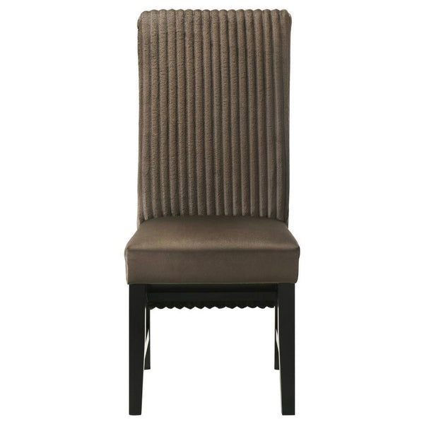  adding rich texture and a stylish visual contrast. The seat itse