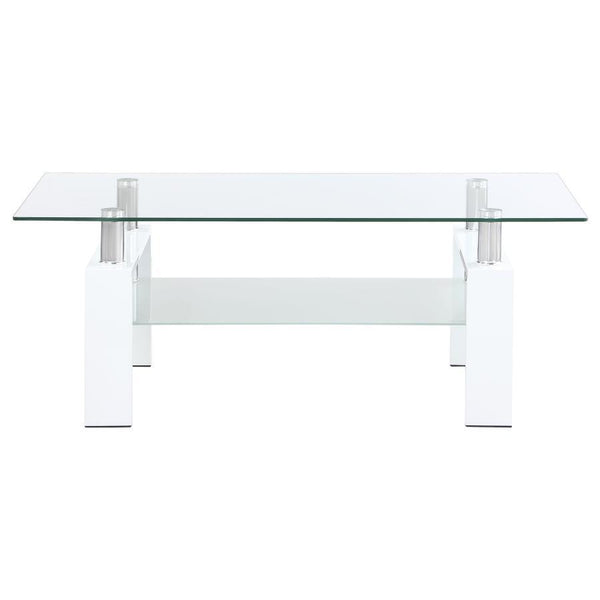  complemented by a frosted tempered glass lower shelf for added storage or display. Supported by a sturdy met