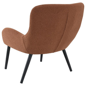 Calvin - Upholstered Modern Arm Accent Chair - Rust