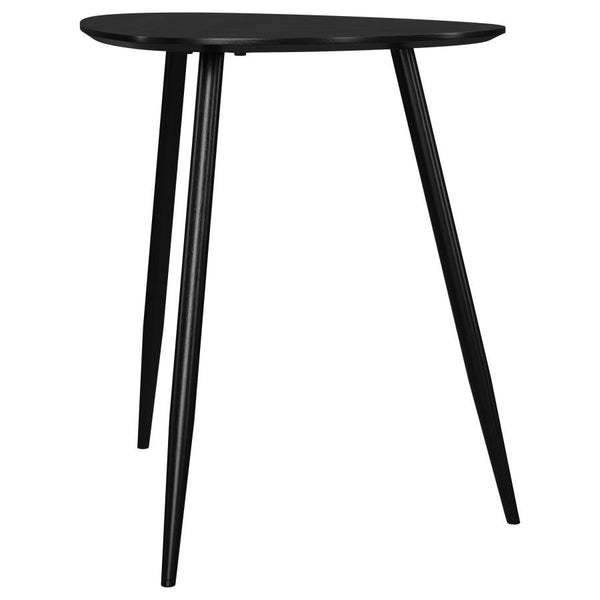 Odessa - Triangular Solid Wood End Table - Black