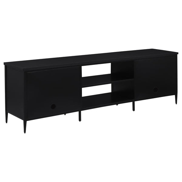 Amherst - 2-Door 70## Metal TV Stand Media Console - Black