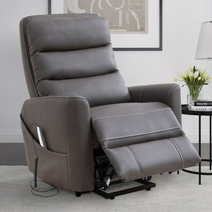 Hercules - Power Lift Recliner With Articulating Headrest (Set of 2) - Haze
