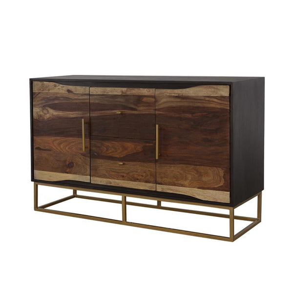 Zara - 2-Door Wood Accent Storage Cabinet - Black Walnut