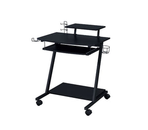 KDâ€¢ Rectangular Gaming Tableâ€¢ Storage: Open Compartmentâ€¢ Keyboard Tray Includedâ€¢ Wheel Includedâ€¢ Table Top Thickness: 15mm<br/><br/><b>Product Features</b><ul><li>Case: 1Pc/1Ctn</li><li>Finish: Black Finish</li><li>Style: Industrial</li><li>Mate