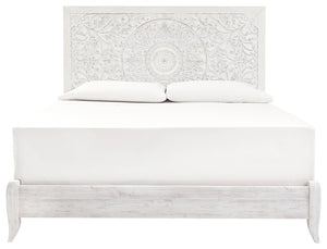 Paxberry - Whitewash - King Panel Bed